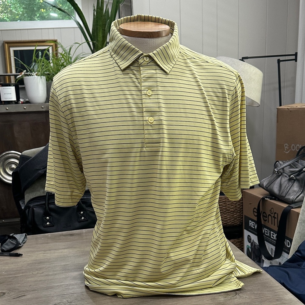 Bobby Jones Yellow Striped Polo Shirt